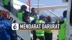 Pesawat Batik Air nomor penerbangan ID 6548 mendarat darurat di bandara El-Tari Kupang, Minggu (17/11/2019). Diduga, sang pilot terkena serangan jantung saat pesawat hendak landing.