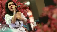 Syahrini di peluncuran album terbarunya, Princess Syahrini. [Foto: Herman Zakharia/Liputan6.com]