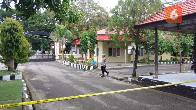 Mapolres Jeneponto Diserang OTK (Liputan6.com/Fauzan)