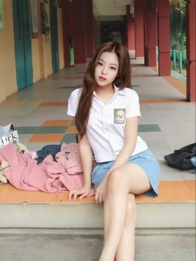 6 Editan Foto Jennie Blackpink Jika Sekolah di Indonesia Ini Bikin Ketawa Geli