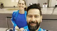 Atlet anggar asal Argentina itu dilamar saat wawancara dengan media setelah bertanding di Olimpiade Tokyo 2020.  (dok. Instagram @belenperezmaurice/https://www.instagram.com/p/CMXU82_hqfQ/)