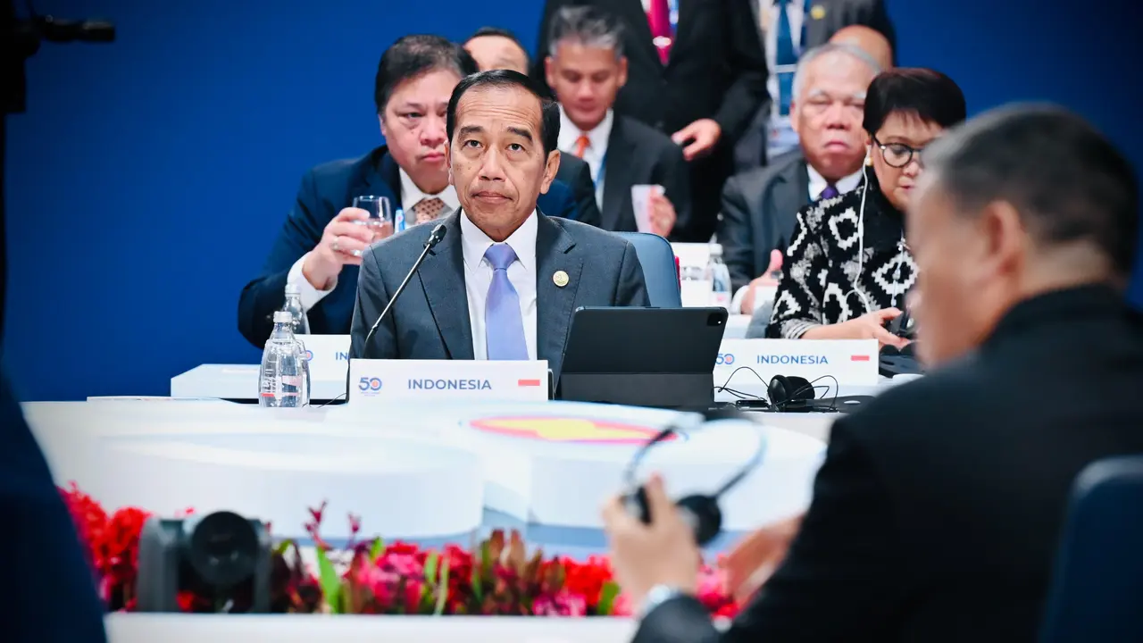Presiden Joko Widodo atau Jokowi di KTT Khusus ASEAN-Australia di Melbourne, Australia, Rabu (6/3/2024).