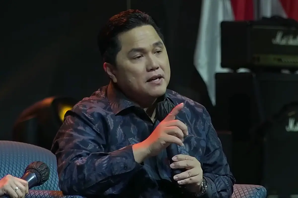 Menteri BUMN Erick Thohir dalam Indonesian Young Leaders Forum HIPMI, Sabtu (11/6/2022).