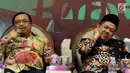 Wakil Ketua Komisi II Herman Khaeron (kiri) dan Wakil Ketua DPR Fahri Hamzah saat diskusi Dialektika Demokrasi di Gedung Nusantara III, Jakarta, Kamis (4/10). Menurut Herman, perlu strategi baru terkait kebutuhan anggaran Pemilu. (Liputan6.com/JohanTallo)