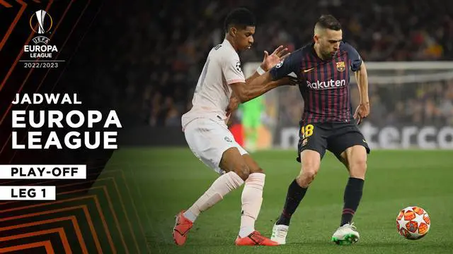MOTION GRAFIS: Jadwal Liga Europa Play-off Leg 1, Duel Raksasa Eropa Barcelona vs Manchester United