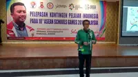 Menteri Pemuda dan Olahraga RI, Imam Nahrawi, melepas Kontingen Indonesia untuk bertanding di Asean School Games, di Wisma Kemenpora, Selasa (17/7) petang. (Istimewa)