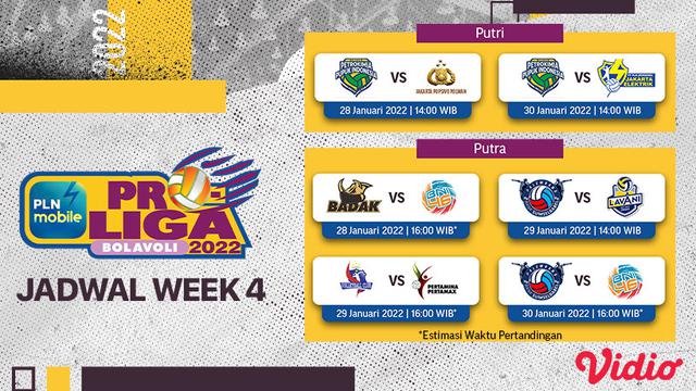 Jadwal Live Streaming PLN Mobile Proliga 2022 Pekan ke-4 di Vidio