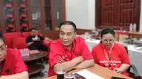Ketua DPD PDIP Jawa Tengah, Bambang Wuryanto atau Bambang Pacul memberi penjelasan sikap DPD PDIP Jawa Tengah terkait pencalonan Gibran. Foto: liputan6.com/felek wahyu&nbsp;