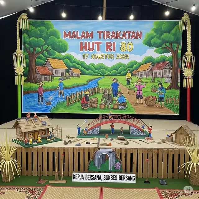 Dekorasi Panggung Tirakatan 17 Agustus