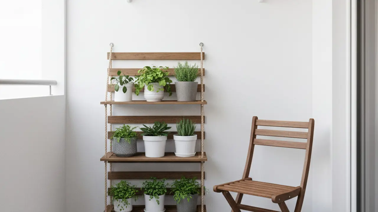 Balkon Rumah Mungil di Lahan Sempit yang Tetap Fungsional. Gemini