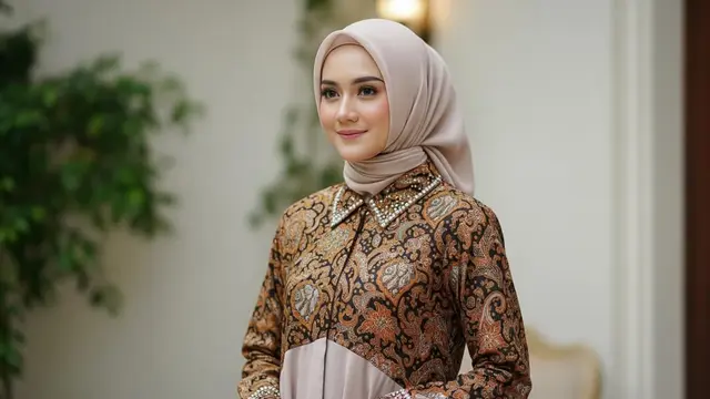 Gamis Batik Payet Mewah Tapi Tetap Ringan