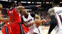 SENGIT - Atlanta Hawks berhasil memetik kemenangan 82-81 atas Washington Wizards di laga semifinal NBA Wilayah Timur. (AP Photo/John Bazemore)