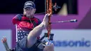 Matt Stutzman dari Amerika Serikat bertanding dalam panahan pria Ind Compound - Open - 15 Arrow M pada Paralimpiade Tokyo 2020 di Tokyo, Jepang, 28 Agustus 2021. (Bob Martin for OIS via AP)