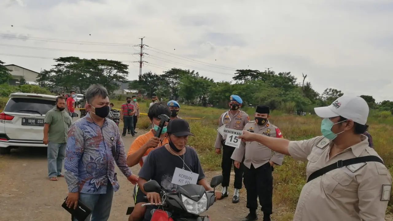 Suasana reka ulang adegan pembunuhan di Tangerang, Kamis (26/11/2020)