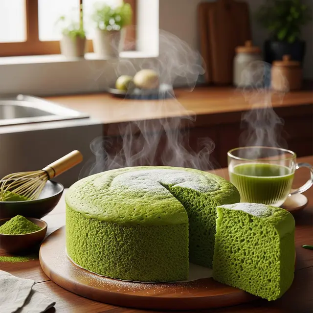 Cara Buat Bolu Matcha Kukus Tanpa Mixer Anti Gagal, Lembut, dan Wangi.