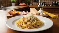 Resep Pasta Karbonara Klasik ala Italia, Creamy Tanpa Krim