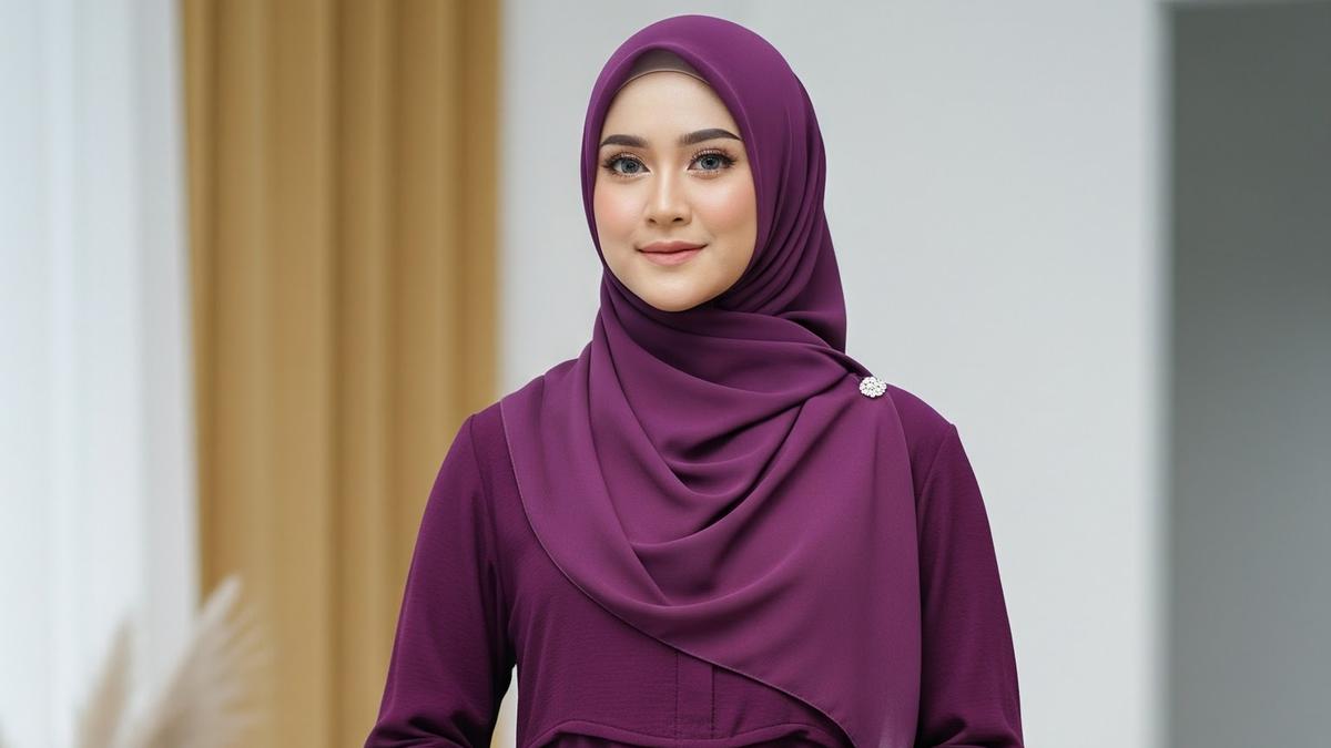 8 Model Gamis Syar’i Warna Gelap Tapi Tetap Bikin Wajah Cerah di 2025, Jangan Salah Pilih
