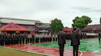 Upacara peringatan Hari Bhakti Pemasyarakatan yang ke 60 oleh Kanwil Kemenkumham Lampung dan jajaran. Foto (Liputan6.com/ Ardi)