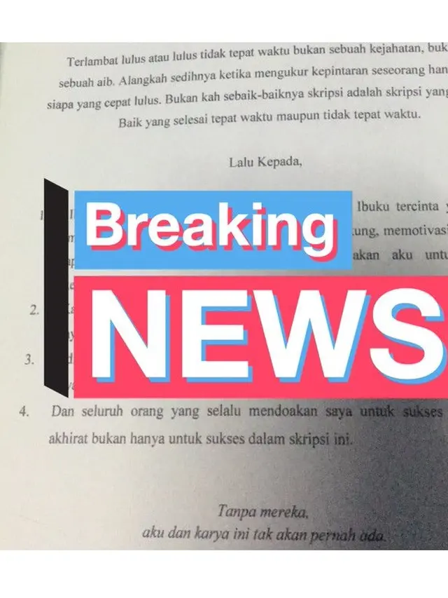 6 Tulisan di Halaman Persembahan Skripsi Ini Bikin Ketawa Geli