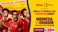 Jadwal dan Live Streaming Indonesia U-17 vs Ekuador U-17 di Vidio
