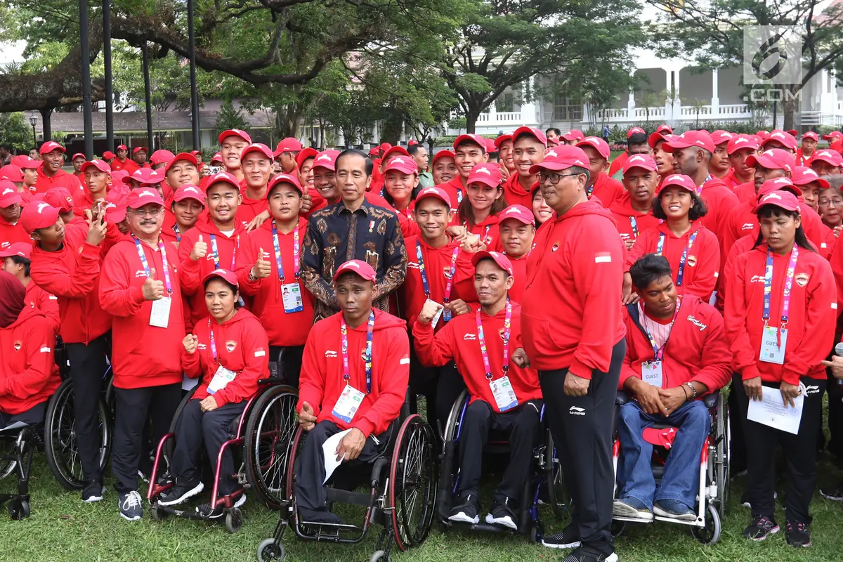 Jokowi Lepas Atlet Asian Para Games 2018 di Istana
