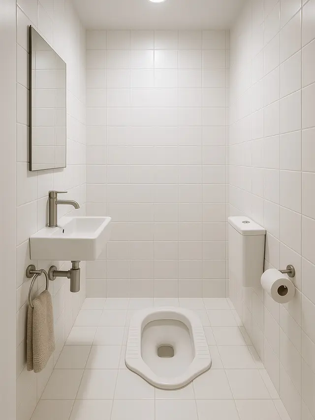 7 Model Kamar Mandi dengan WC Jongkok yang Cantik, Desain Sederhana tapi Tetap Modern