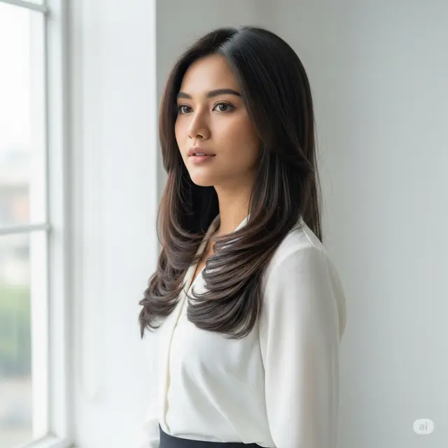 8 Inspirasi Model Rambut Layer Panjang untuk Wanita Karier Usia 25 di 2025