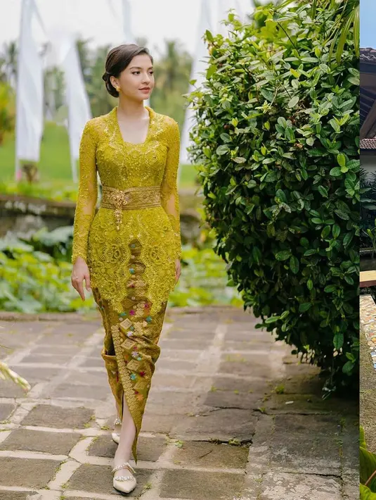 Raline Shah juga sering menjadi bridesmaid di pernikahan para kerabat dan sahabat terdekatnya. Terbaru penampilannya dalam balutan kebaya Bali warna hijau lime yang segar. [@ralineshah]