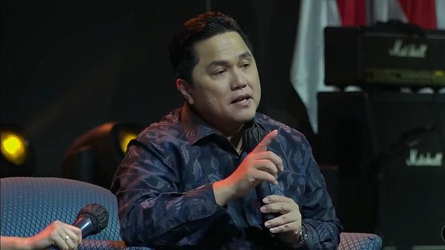Menteri BUMN Erick Thohir dalam Indonesian Young Leaders Forum HIPMI, Sabtu (11/6/2022).