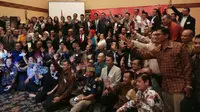 Seratusan pengacara mendeklarasikan Forum Advokat Pancasila (Liputan6.com/ Nafiysul Qodar)