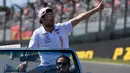 Pebalap Force India asal Mexico, Sergio Perez menempati peringkat ketujuh dengan koleksi 82 poin hingga balapan F1 GP Jepang. (AFP/Toshifumi Kitamura)
