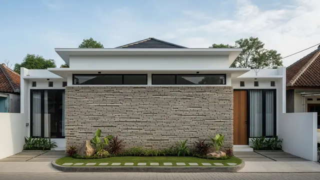 Model Batu Alam Depan Rumah Minimalis Model Batu Susun Sirih