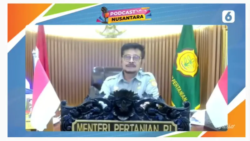 Menteri Pertanian Syahrul Yasin Limpo dalam Acara Podcast Nusantara Liputan6.com.