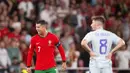 Cristiano sukses menjadi pahlawan Portugal saat menumbangkan Skotlandia dalam laga UEFA Nations League 2024/2025 yang digelar di Estadio da Luz, Lisbon pada Senin (9/9/2024) dimi hari WIB. (AFP/Patricia De Melo Moreira)