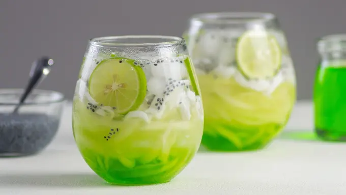 resep es kuwut timun melon kelapa muda Bali