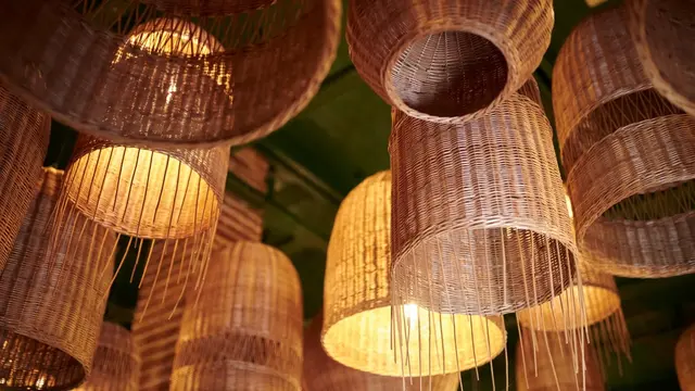 Lampu dari Bambu.
