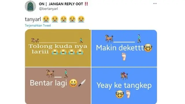 8 Chat Netizen Bantu Tangkap Kuda Ini Bikin Tepuk Jidat