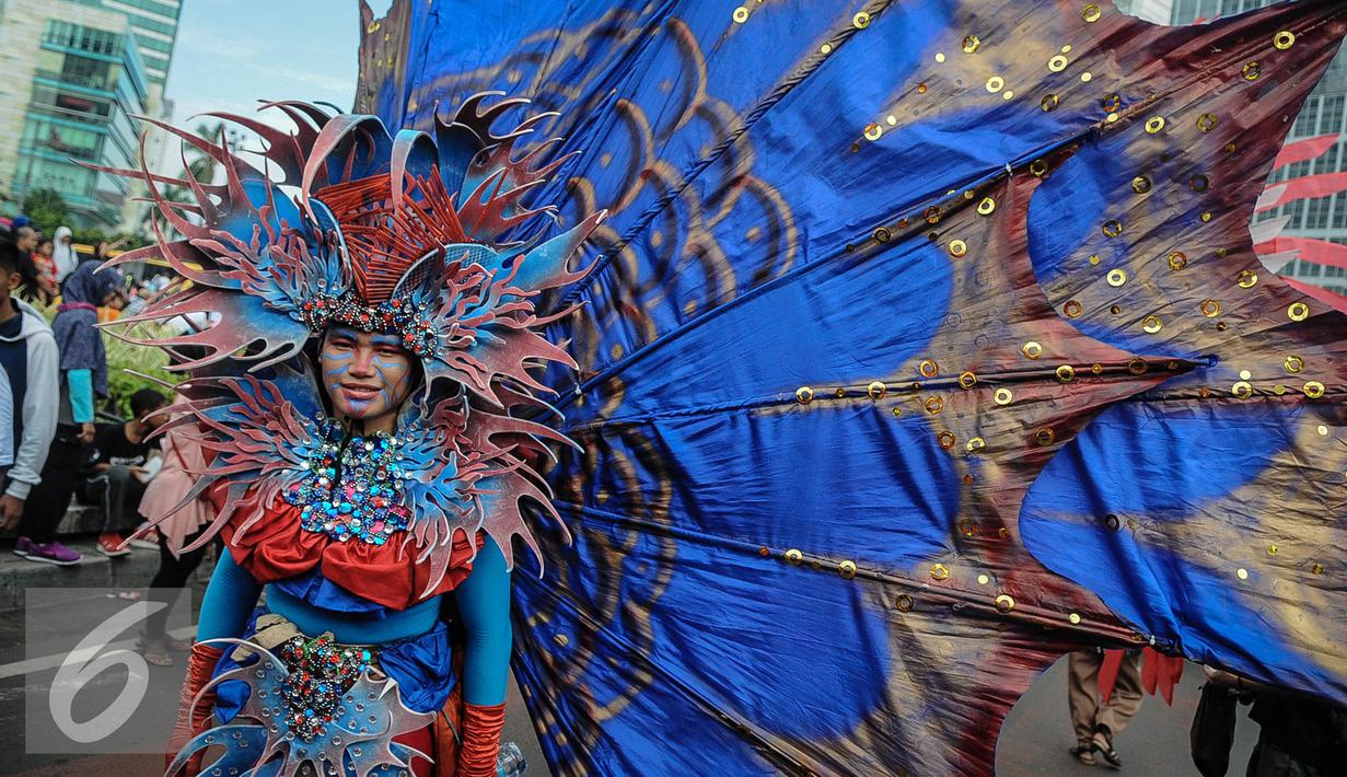 Serunya Karnaval  Kebudayaan Betawi  di CFD Foto Liputan6 com