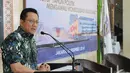 Ketua DPD Irman Gusman menyampaikan pidato refleksi akhir tahun, Jakarta, Senin (22/12/2014). (Liputan6.com/Andrian M Tunay)