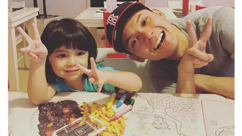 Ben Kasyafani bersama putrinya, Sienna Ameerah Kasyafani