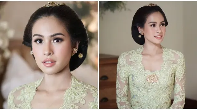 6 Potret Detail Busana dan Makeup Maudy Ayunda di Rangkaian Acara Pernikahan