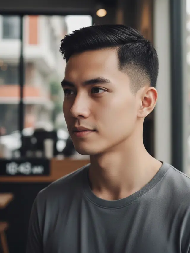 Model Rambut Pria Pendek Rapi Korea (Foto: Gemini AI)