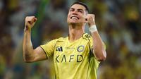 Cristiano Ronaldo dalam pertandingan Al Nassr kontra Al Najma di Liga Pro Saudi di Alawwal Park, Riyadh, Sabtu dini hari WIB. (Dok. X Al Nassr FC)