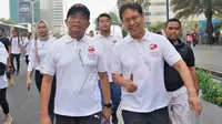 Menteri Kesehatan RI Budi Gunadi Sadikin saat fun walk di ASEAN Car Free Day pada 27 Agustus 2023 di Jakarta. (Dok Kementerian Kesehatan RI)