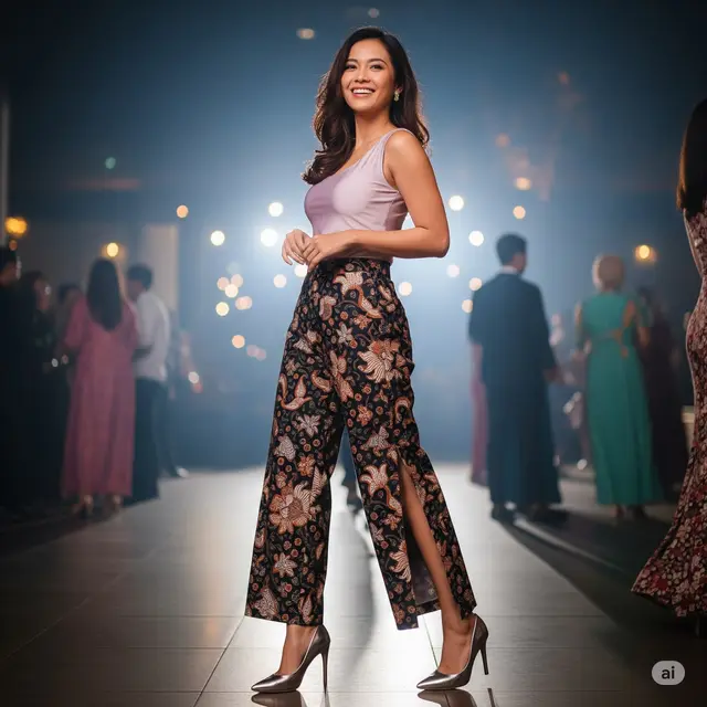 Model Celana Batik Wanita untuk Pesta. Foto: Gemini