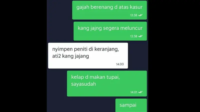 Ngakak, 7 Chat Lucu Kala Driver Ojek Online Berbalas Pantun