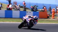 Pembalap Pramac Ducati Jorge Martin kembali memberi sinyal bakal tampil menggila di MotoGP Australia. Dia berhasil menjadi yang tercepat di FP1 (AFP)