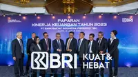 Paparan kinerja keuangan 2023 PT Bank Rakyat Indonesia Tbk (BBRI) atau BRI, Rabu (31/1/2024). (Foto: BRI)