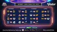 Pertandingan lengkap MDL ID Season 3 pekan kelima dapat disaksikan melalui platform streaming Vidio. (Dok. Vidio)