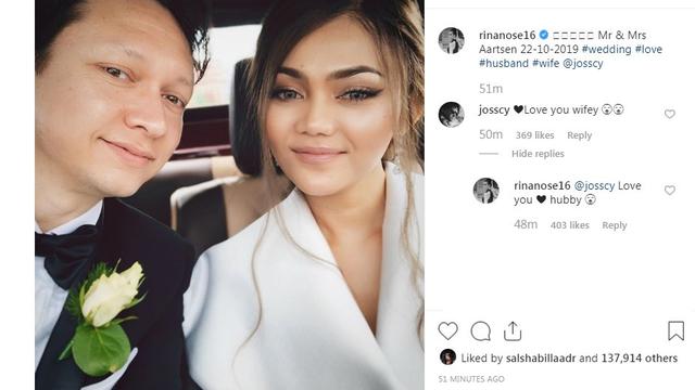 Rina Nose dan Josscy Aartsen (Foto: Instagram/@rinanose_16)